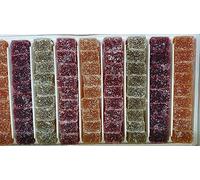 Pâtes de fruits, Fruits en cubes 920 g, Saveurs (citron, abricot, fraise, cassis, poire,Mandarine),sans Gluten,sans conservateur,sans colorant et sans arômes artificiels
