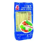 Pâtes de riz / Vermicelles / Nouilles de riz Largeur 3mm - Chantaboon - Marque Cock / Coq - 375G - Livraison Gratuite France (Lot de 4 sachets)