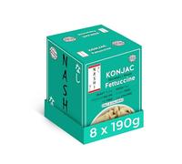 Pâtes Fettuccine Konjac Nashi Shirataki - Sans odeur, faibles en calories et sans graisse, adaptées aux repas instantanés végétaliens et compatibles avec le glucomannane et le céto (8×190g)