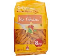 Pâtes Penne Rigate sans gluten, format familial 500 g, cuisson 8 minutes, recette à base de farine de maïs et de riz pour une assiette équilibrée au quotidien - Lot de 4