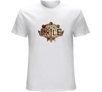 Path of Exile Game White Mens T-Shirt Graphic Unisex Tee Shirt Manches Courtes(3X-Large)