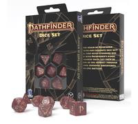 Pathfinder Avistan Rouge & Doré 7 Dé Ensemble Par Q Atelier RPG Polyédrique