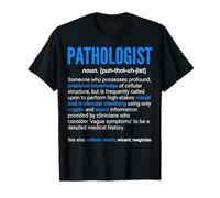 Pathologist Definition Cellular Sleuth Blue Bold Police T-Shirt