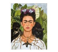 Pathos Studio Frida Kahlo - Autoportrait avec collier d'épine et colibri (impression gi 12,7 x 17,8 cm