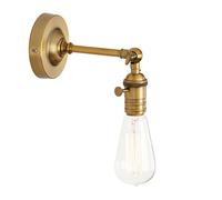 Pathson Long Fût Métal Réglable Applique en Métal Lampe Rétro Industrial Applique Murale Rétro Eclairage Edison E27 pour Café,Cuisine,Salle à Manger et Grenier(ampoules non incluses) Antique
