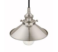 PathsOn Lustre industriel vintage moderne rustique en métal pour bar de loft, cuisine, café, salon (brossé)