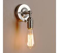 Pathson Métal Réglable Applique en Métal Lampe Murale Sans Abat-jour (Argent brossé)