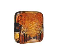 Pathway in The Woods Sac de rangement pour serviettes hygiéniques avec imprimé couvert, support portable pour serviettes, pochette menstruelle pour adolescentes, sac hygiénique réutilisable