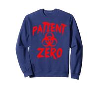Patient Zero Drôle Zombie Apocalypse Sweatshirt, Unisexe pour Adultes, Bleu Marine, XL