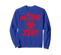 Patient Zero Drôle Zombie Apocalypse Sweatshirt, Unisexe pour Adultes, Bleu Royal, S
