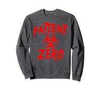 Patient Zero Drôle Zombie Apocalypse Sweatshirt, Unisexe pour Adultes, Chiné Foncé, L