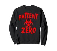 Patient Zero Drôle Zombie Apocalypse Sweatshirt, Unisexe pour Adultes, Noir, XL