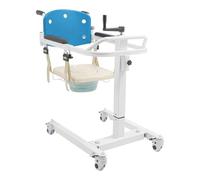 Patientenlifter Chaise de transfert réglable en hauteur 42 à 77 cm, largeur 42,4 cm, charge max. 120 kg, chaise percée pour personnes âgées avec roulettes, pour le transfert de lift patient