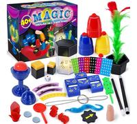PATIFEED Kit de Magie, Trucs de Magie pour Les Enfants de 6 à 8 Ans, 40 Trucs de Magie avec Instructions pour Les Filles Garçons Débutants, Cadeau pour Les Garçons Filles Enfants