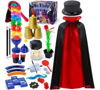 PATIFEED Tours de Magie avec Chapeau Magicien, Déguisement pour Enfants | Coffret Magie avec Instructions pour Chaque Tour, Costume de Magicien pour Jouer à Faire Semblant