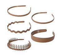 Patifirst Bandeaux De Cheveux Pour Femmes Avec Dents | Accessoire pour Contrôle des Cheveux Libres - 5 Pièces Serre-Tête Flexible Anti-Dérapant Avec Peigne | Pour Jeunes Filles Exercice Yoga