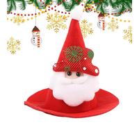 Patifirst Bonnet du Père Noël pour Animaux,Festif Ajustable Mignon Drôle,Chapeau De Déguisement Pointu pour Grand Chien | pour Dragon Barbu Moyen Grand Petit Fête Célébration Hiver Séance Photo