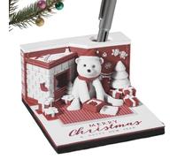 Patifirst Calendrier 3D 2026 Bureau | Calendrier 3D Ours De Noël Art Papeterie - Accessoire Bureau Planification - Décoration Maison Salle de te d'Anniversaire et Noël