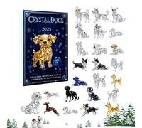 Patifirst Chien en Calendrier de l'Avent 2025,Charme Acrylique 2D Décoration - 24 Jours Calendrier Compte À Rebours Pendentif Chien - Pour Maison Arbre De Noël Mur Fenêtre Adultes Cadeaux De Fête