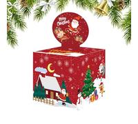 Patifirst De Noël pour Argent Liquide - Porte-Sacs Extractable 30 Sachets Transparents - Porte-Monnaie De Noël - pour Anniversaire Fêtes Halloween Pâques Fête Félicitations Épargne