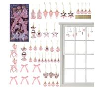 Patifirst Ensemble de Décorations de,45 Pièces Festives,Pendants Incassables pour Décorations De Sapin De - Hiver Fête Party Rampe Fenêtre Fiançailles Mariage Magasin Couronne