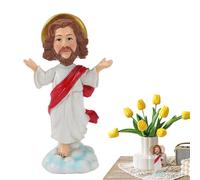 Patifirst Jésus Bobblehead, tableau de bord Jésus Bobblehead,Tableau de bord de statue religieuse Bobblehead à collectionner | Figurines de décoration symbolique, figurines de collection de Jésus pour