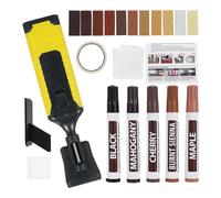 Patifirst Kit de Réparation Stratifié | Kit 11 Couleurs Rénovation Meubles Bois - Marqueur et Peinture Imperméable pour Meubles, Portes et Planchers