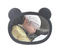 Patifirst Miroir de Voiture Bébé Rotation 360 Degrés,Miroir de pour Siège Auto Dos à la Route | Avec Cadre Cartoon Sécurité Antichoc Pour Poussette Voyage