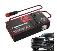 Patifirst Onduleur de Voiture, Prise 220V pour Véhicule, Accessoire d'alimentation 1500W avec Ports USB Multiples pour Voyage Camping Bateau