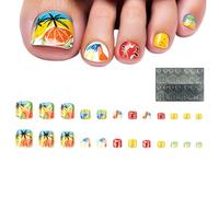 Patifirst Ongles Autocollants Pour Orteils,Ongles de Pied Réutilisables pour l'Été - Autocollants Artistiques pour Femmes Adultes Débutantes Loisirs Créatifs Cadeau Famille Amies Fille