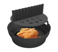 Patifirst Panier En Silicone Pour Friteuse À Air | 21,5 cm Insert Réutilisable Anti-Adhésif,Avec Séparateurs Panier De Friteuse Anti-Adhésif - Pour Four Cuiseur Grille-Pain