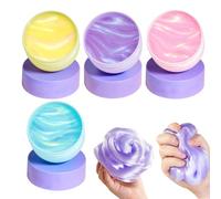 Patifirst Pâte à Modeler Sensorielle | 4 Pièces Pâte Sensorielle Élastique Fluide Jouet Anti-Stress - Kit Élastique et Scintillant,pour , Adultes, Bureau, École, Maison, Loisirs et Détente