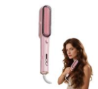 Patifirst Peigne Lissant - Peigne De Coiffure Ionique Pour Les Cheveux Bouclés - Protection Anti-Brûlure Brosse Chauffante pour Voyage Bureau École