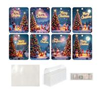 Patifirst Porte-Monnaie de Noël pour espèces,Porte-Monnaie de Noël pour espèces,8 pièces Porte-Monnaie Dragon Bonhomme de Neige | Ornements de noël avec enveloppes, Fournitures de Vacances Mignonnes