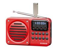 Patifirst Radio FM Portable,Radio Personnelle | Lecteur Audio Rechargeable avec Haut-Parleur sans Fil et Aiguille pour Maison Voyage Camping Gym Bureau Loisirs Randonnée Conduite Cadeau Hommes Femmes