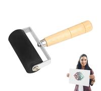 Patifirst Rouleau Artisanal - Rouleau à Peinture avec Manche en Bois - Applicateur d'encre, Tampon pour, Scrapbooking, Papier Peint et Peinture