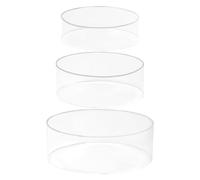 Patifirst Supports d'Exposition en Acrylique | Présentoir Transparent pour Boissons | Lot de 3 Étagères de Table pour Décor Maison Pâtisserie Événement Musée Fleurs Buffet Vente au Détail