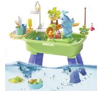 Patifirst Table d'Activité Aquatique,Jouets de Table Sensorielle d'Activité | Jeu Sensoriel Éducatif Interactif avec Pompe pour Extérieur Temps de Jeu Maison Plage Jardin Plein Air Développer