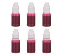 PATIKIL 0.33oz Recharge Encre Pour Tampons Et coussins D’encre, 6Pcs 10ml Recharge Encre Pour Tampon Bureau Tampon Auto-Encreur Tampon Date Scrapbooking, Rose Rouge