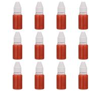 PATIKIL 0.33oz Recharge Encre Pour Tampons Et coussins D'Encre, 12Pcs 10ml Recharge Encre Pour Tampon Bureau Tampon Auto-Encreur Tampon Date Scrapbooking, Orange Rouge