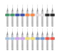 PATIKIL 0.3mm Micro Mèches 1/8" Tige Carbure Tungstène Acier 135° Mini Petites Mèches Outil Perçage Circuit Imprimé pour CNC Gravure Machines de Précision - 20 Pièces