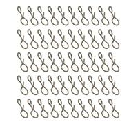 PATIKIL 0,4" x 0,1" Mouche Pêche Boutons-Pressions, 100 Paquet INOX Acier Rapide Changement Non Noeud Rapide Boutons-Pression Leurre Connecteur pour Gabarits Leurs Pêche Agrafes, Noir