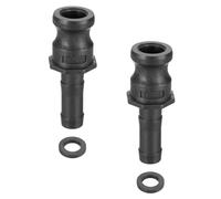 PATIKIL 0.5" Raccord Aluminium À Came Et Rainure, 2 Pcs Part-E Bouchon Anti-Poussière Adaptateur Mâle Filetage Femelle NPT Raccord À Verrouillage Rapide Coupleur, Noir