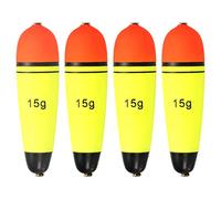 PATIKIL 0.5oz Pêche Bobines, 4 Lot EVA Pêche Flotteur pour Mer Pêche Eau-Douce, Jaune