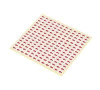 PATIKIL 0.5x0.4" Flèche Autocollants, 1Ensemble/ 2700Pièces Cuivre Plaque Inspection Indicateur Ruban Carré Signe Étiquette pour Industriel Travail, Rouge
