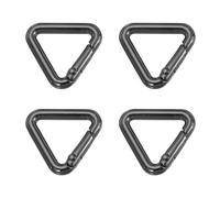 PATIKIL 0.65" Anneau Triangle À Ressort, Lot De 4 Attaches Métalliques À Ressort Pour Sacs À Main, Ceintures, Porte-Clés, Connecteurs Pour DIY, Gris Foncé