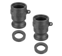 PATIKIL 0.75" Raccord Aluminium À Camlock, 2 Pcs Part-A Bouchon Mâle Adaptateur Femelle Filetage NPT Raccord À Camlock Coupleur Rapide Adaptateur De Tuyau À Camlock, Noir