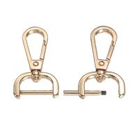 PATIKIL 0.8 Inch Crochets À Pivot, 2 Pcs Crochets À Pivot Détachables Avec Barre À Vis Pour Sangle De Sac Bandoulière Bricolage Accessoires, Or Clair