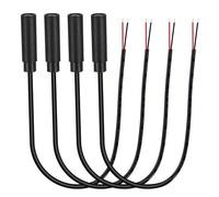 PATIKIL 0.8FT 2.5mm 1/9" Femelle Jack Vers Fil Nu Extrémité Ouverte, 4PCS TRS 2 Pôles Mono Plug Câble Audio Pour Speaker Headphone Headset Earphone Electric Guitar Bass Keyboard,2 Couleurs