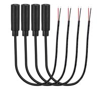 PATIKIL 0.8FT 3.5mm 1/7" Femelle Jack À Fil Nu Extrémité Ouverte, 4PCS TRS 2 Pôles Mono Plug Câble Audio Pour Speaker Headphone Headset Earphone Electric Guitar Bass Keyboard,2 Couleurs